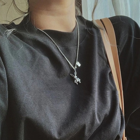 New 925 Sterling Silver Rabbit Necklace - Picture 2 of 6